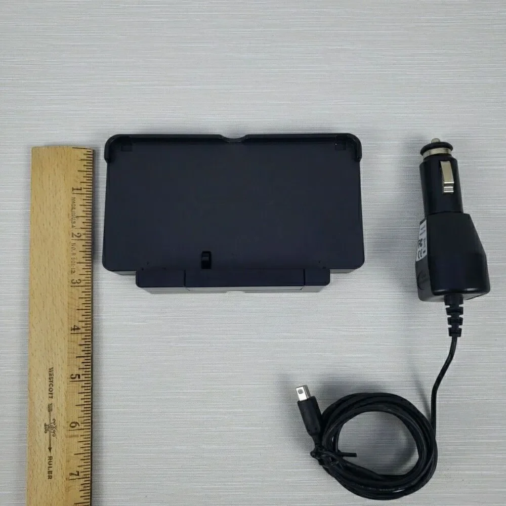Nintendo 3DS Car Charging Cradle Docking Station Black CTR-007 4.6V 900mA